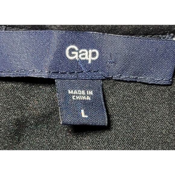 Gap Black Ruffled Button Up Sleeveless Top Large Lightweight Soft Flowy - Picture 4 of 5